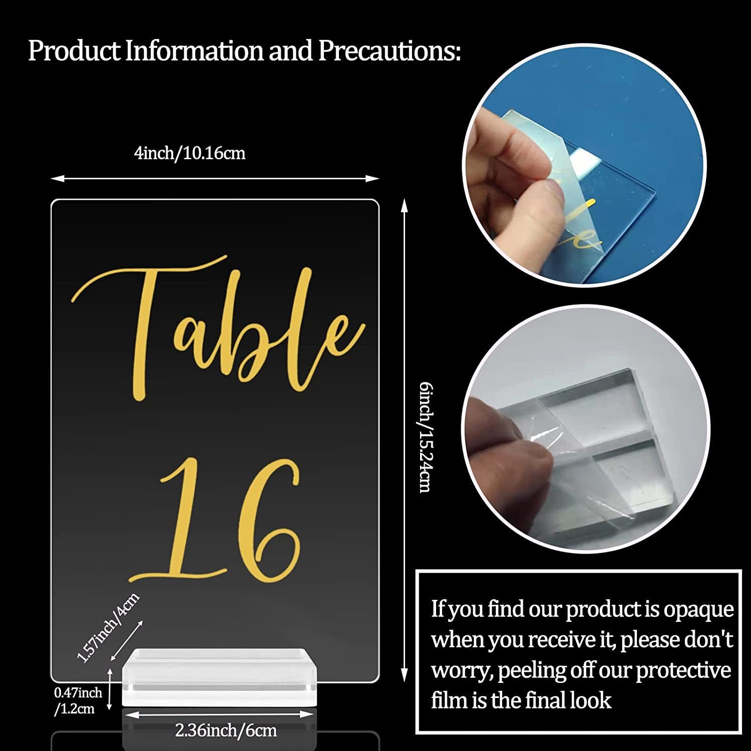 New Rectangle Centerpiece Decorations Clear Sign Cards Holders Acrylic Wedding Table Number