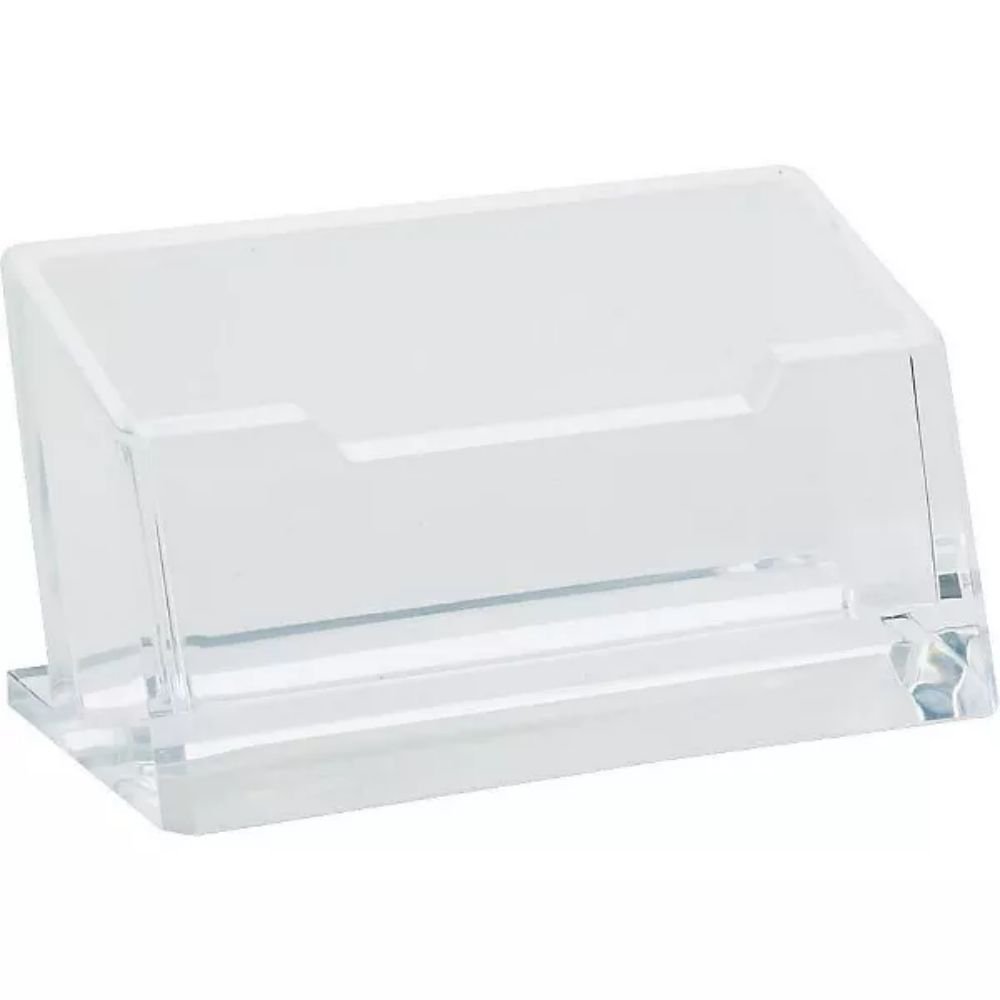 Transparent Acrylic Business Card Holder Decorative Office Supply with Display Stand Desk Storage Shelf and Place Card Holder