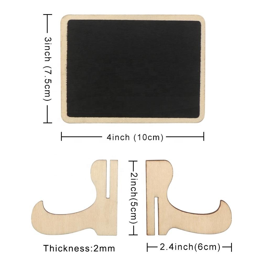 OurWarm Wedding Party Direction 10Pcs Chalkboard Blackboard Vintage Mini Wood Chalkboard Place Cards Wedding Table Number