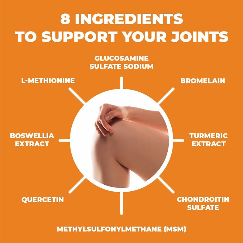 Glucosamine Chondroitin Capsules MSM Turmeric Boswellia Joint Support Supplement. Antioxidant Properties