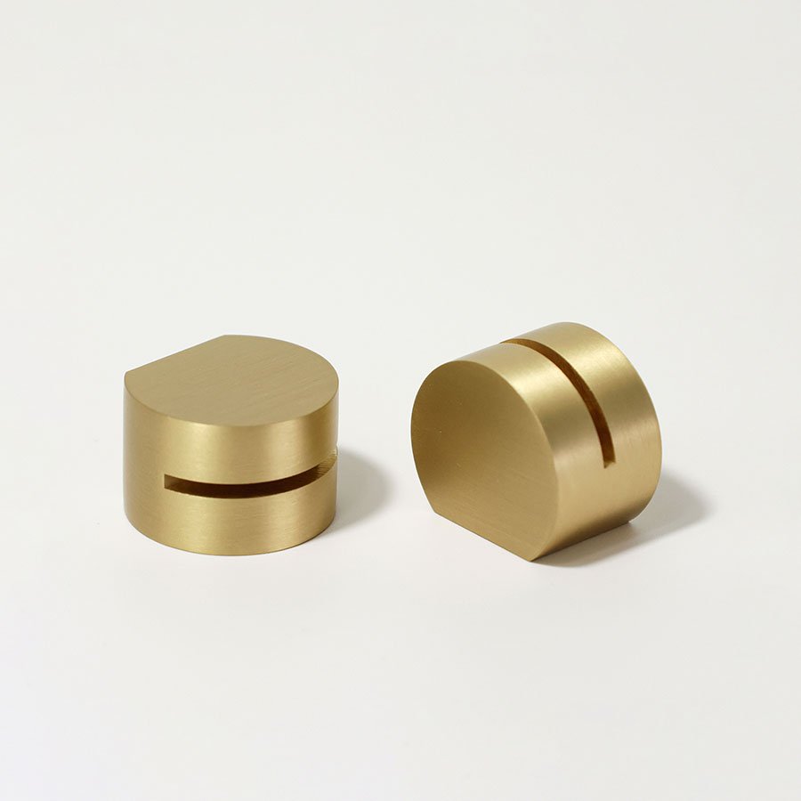 Modern Solid Brass Business Card Holder Brushed Satin Brass Card Stand Place Card Holder Office Desk Accessory Display Stand