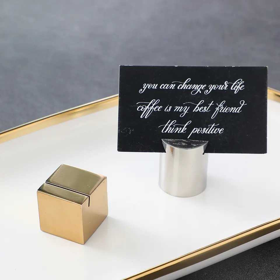 Stainless Steel, Metal Silver Card Holder Picture Holder Display Card Stand