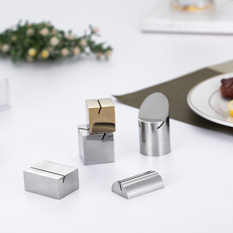 Stainless Steel, Metal Silver Card Holder Picture Holder Display Card Stand