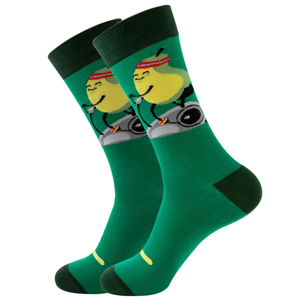Wholesale Funny Dress Tube Colourful Unisex Designer Jacquard Cotton Men Socks