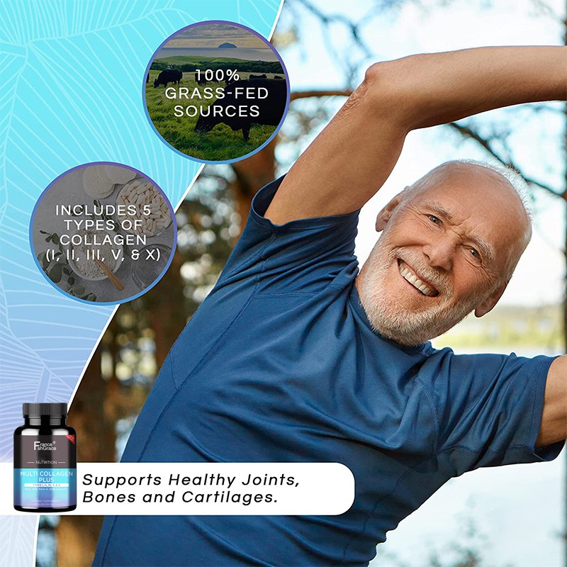 Collagen Plus Pills Collagen Supplements to Support Hair, Skin, Nails, Joints, & Gut Health - Hydrolyzed Collagen Supplement