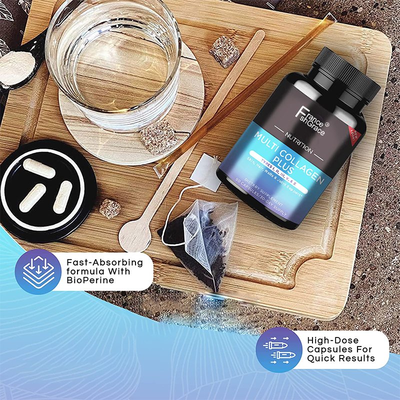 Collagen Plus Pills Collagen Supplements to Support Hair, Skin, Nails, Joints, & Gut Health - Hydrolyzed Collagen Supplement