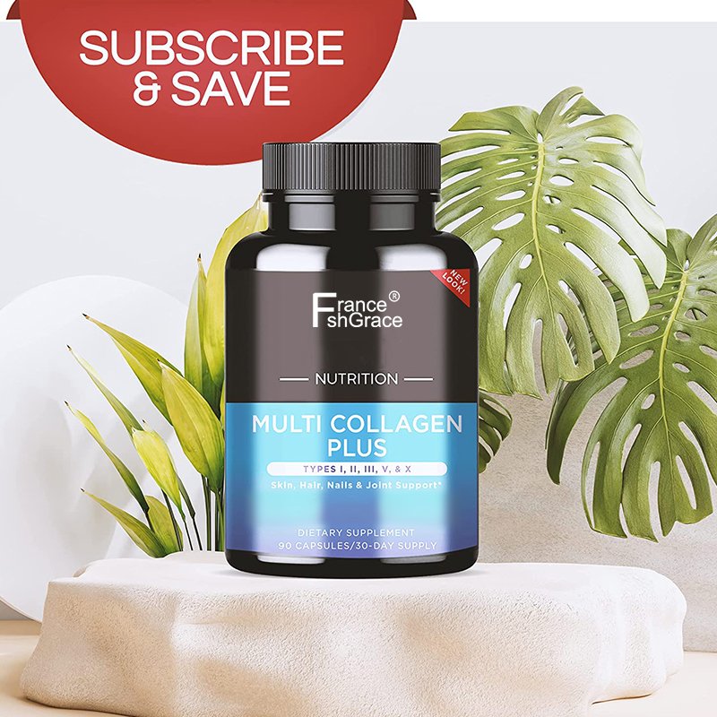 Collagen Plus Pills Collagen Supplements to Support Hair, Skin, Nails, Joints, & Gut Health - Hydrolyzed Collagen Supplement