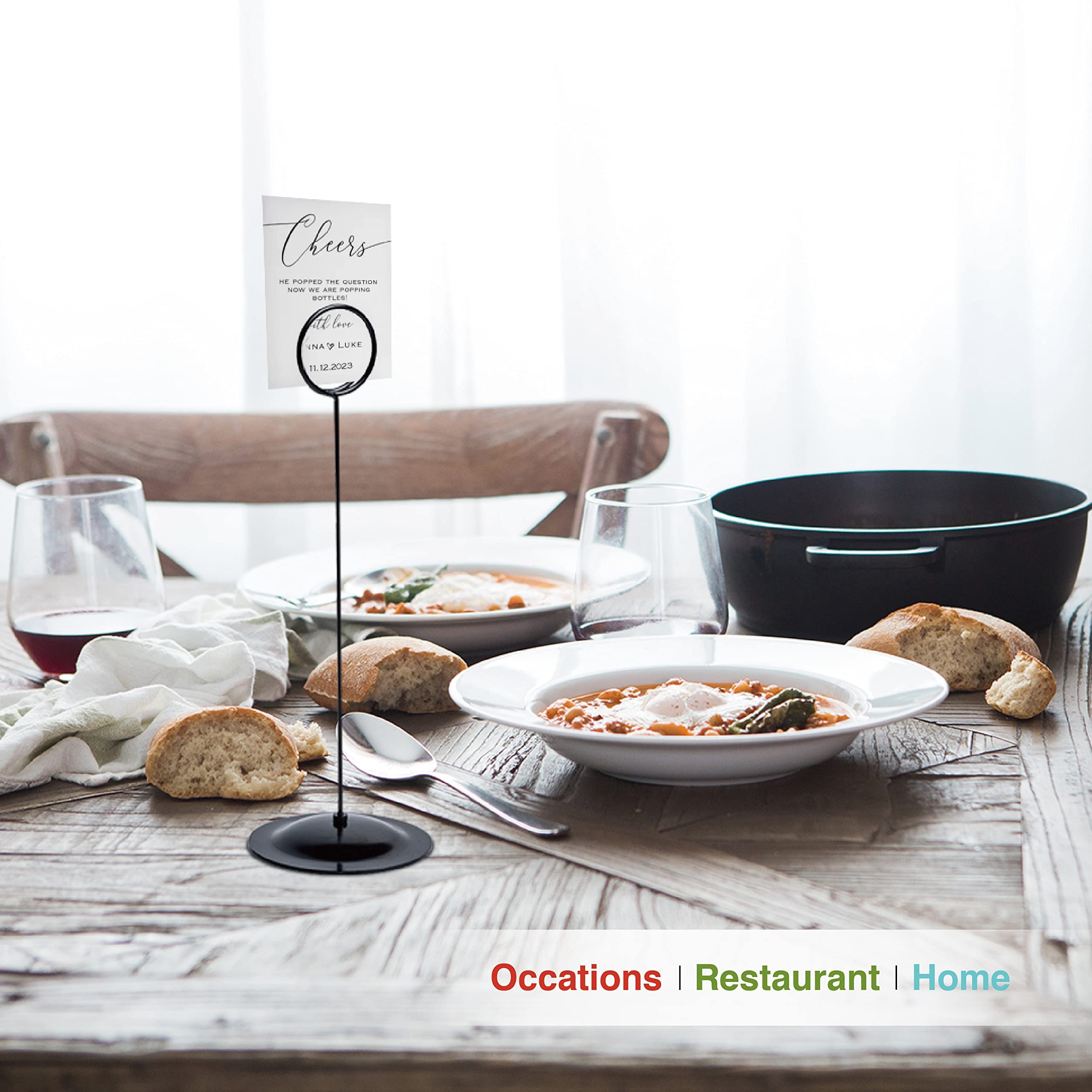 JOYEN New Table Number Holders Place Card Holders Stainless Steel Holders for Weddings or event Wholesale