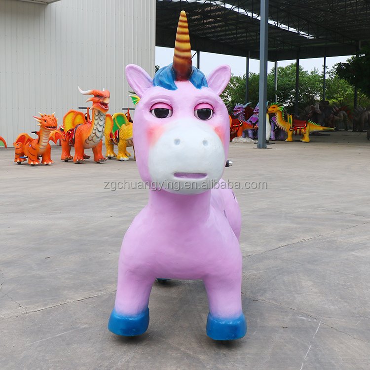 7 Years Old Mechanical Children Coin Operated Animal Riding Electric Kids Unicorn Rides for Mall
