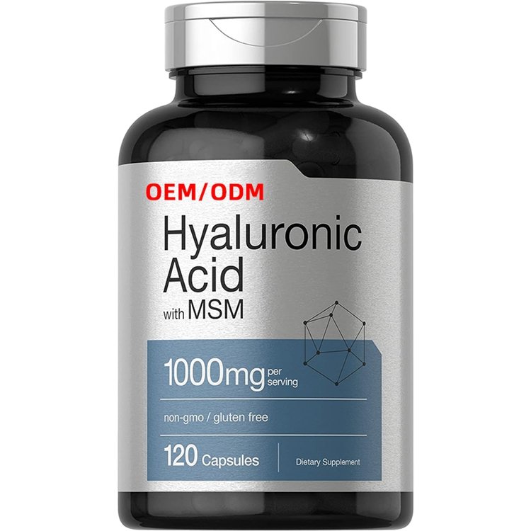 120 Capsules Non-GMO and Gluten Free Supplement Bioavailable Formula Hyaluronic Acid with MSM 1000 mg