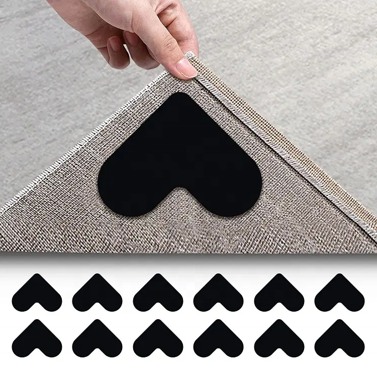 Rug Grippers Anti Curling Non Slip Adhesive Rug Pad Rug Gripper Tape for Hardwood Floors Carpets Double Sided Non Skid