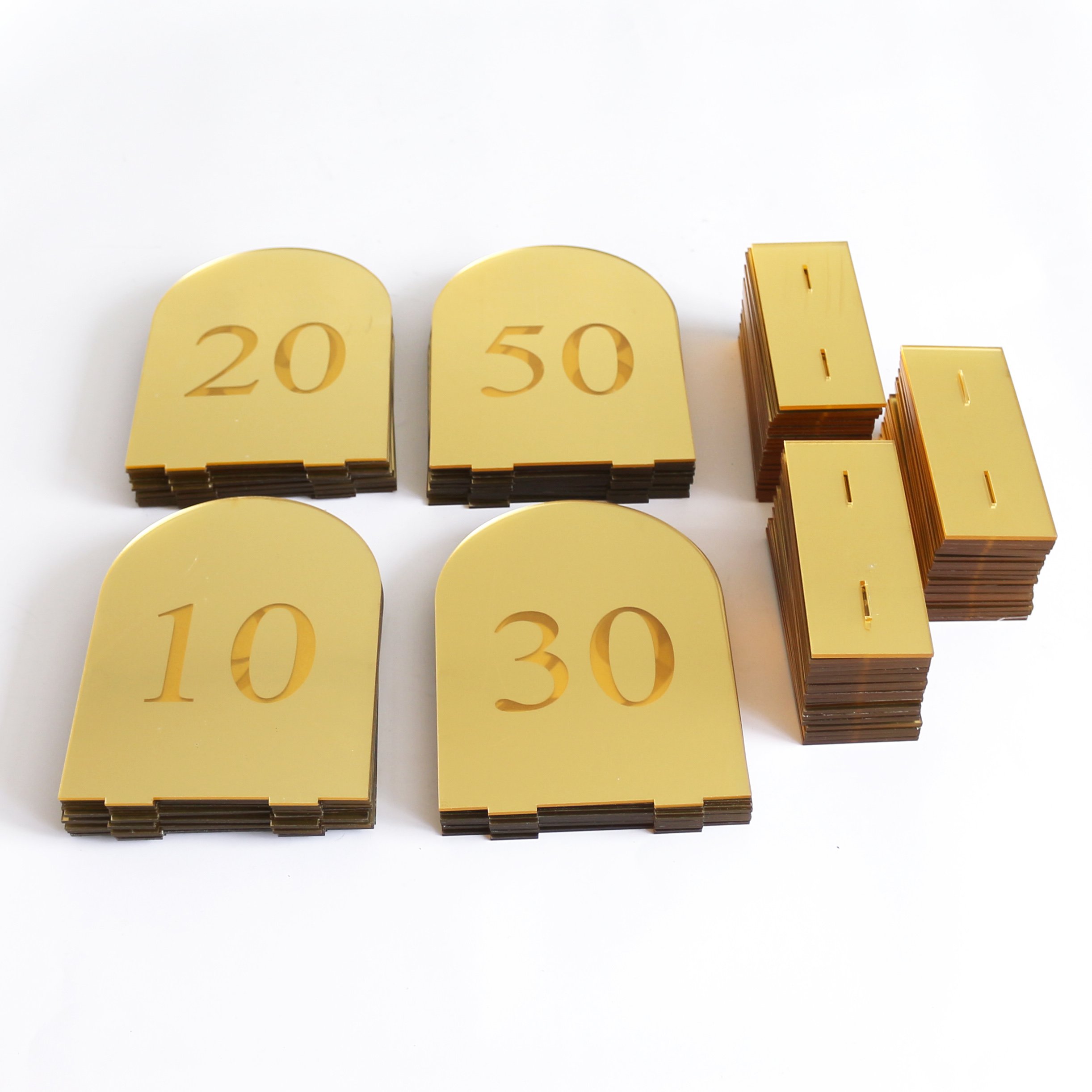 Wholesale Arch Engraved Different Numbers Acrylic Handmade Place Cards Custom Acrylic Wedding Table Card