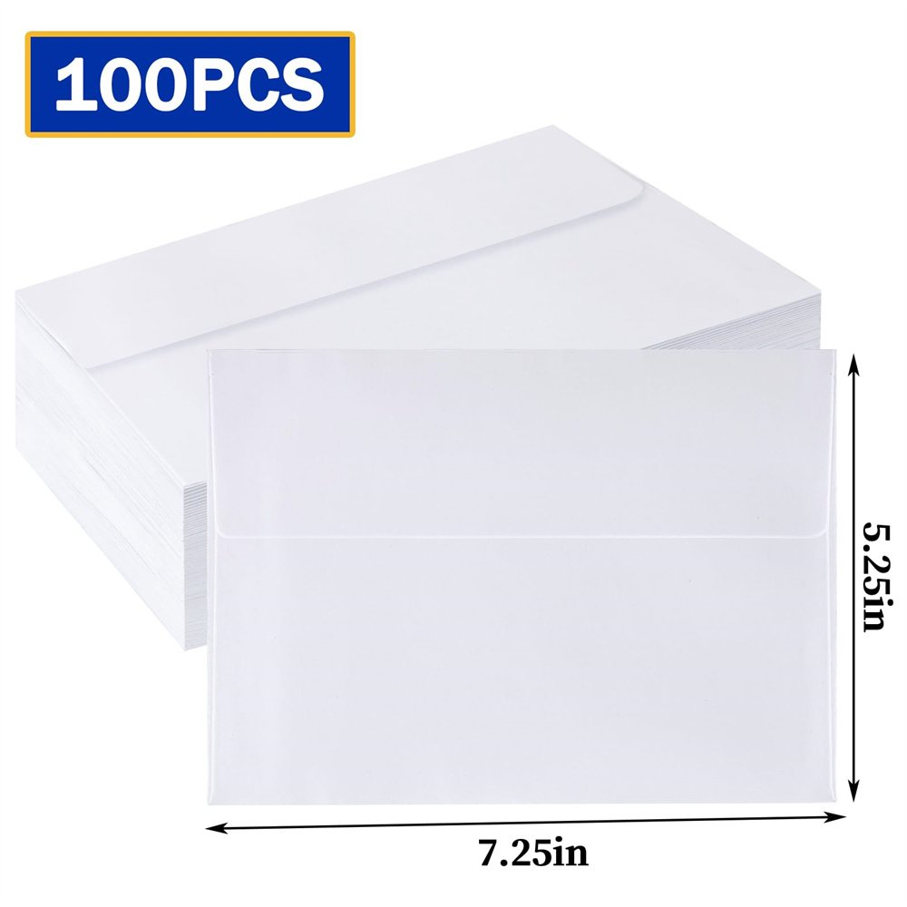 Custom 5x7 Invitation Envelopes Printable Colored A7 Envelopes Self Seal for Weddings Photos Postcards Greeting Cards Mailing