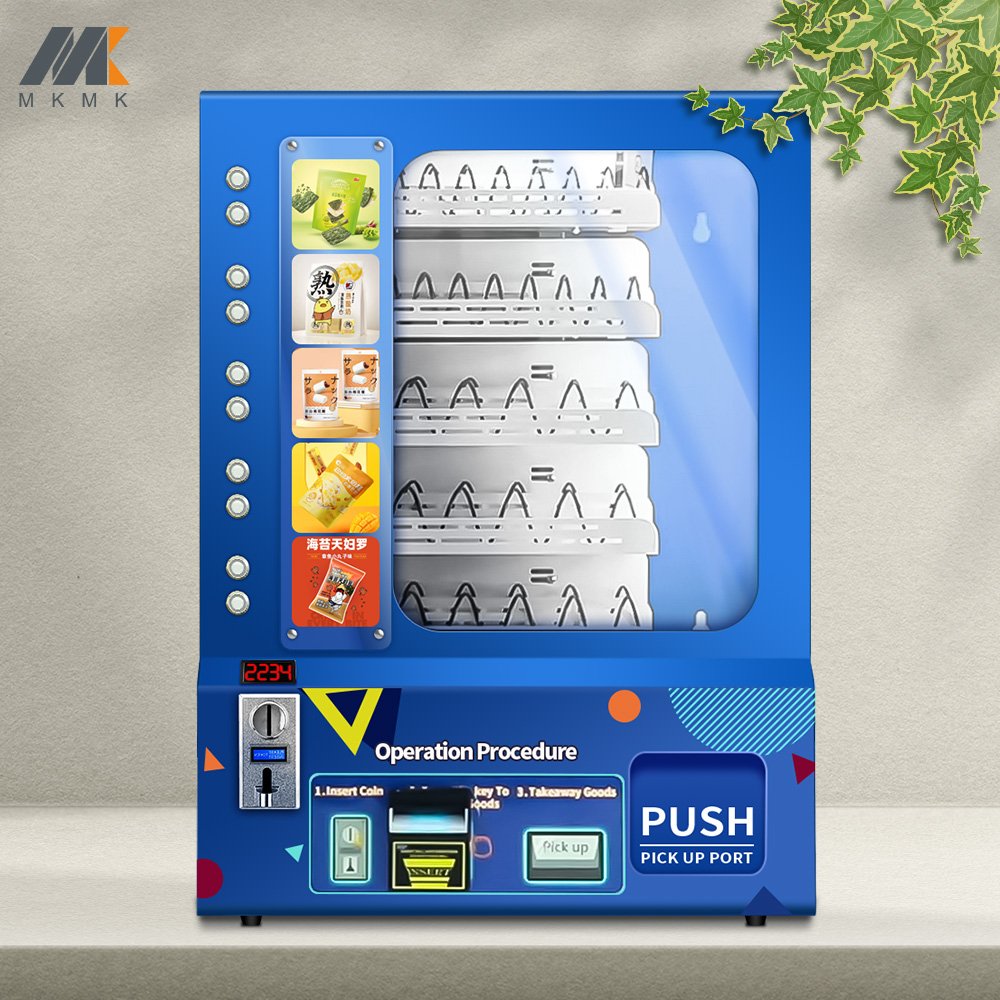 Small All-Weather Unmanned Retail Station Wall-Mounted Desktop Ultra-Thin Coins Banknotes Credit Cards Vending Machines