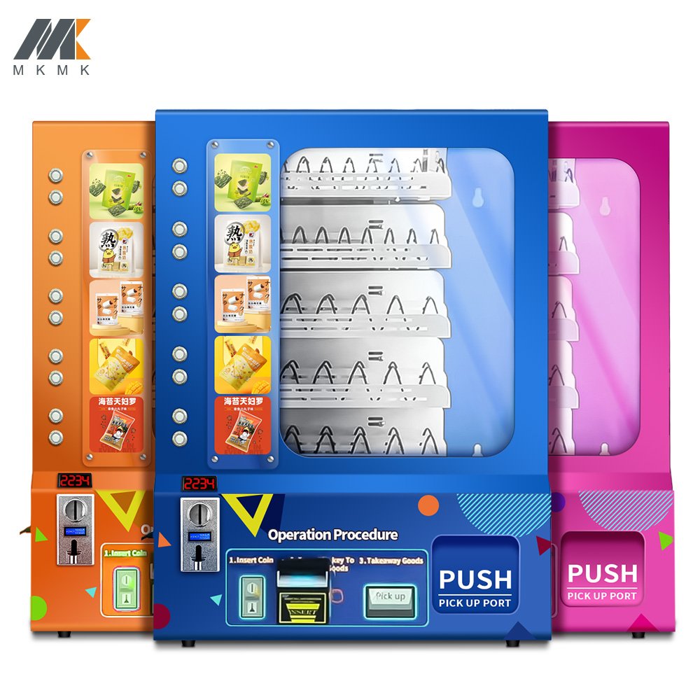 Small All-Weather Unmanned Retail Station Wall-Mounted Desktop Ultra-Thin Coins Banknotes Credit Cards Vending Machines