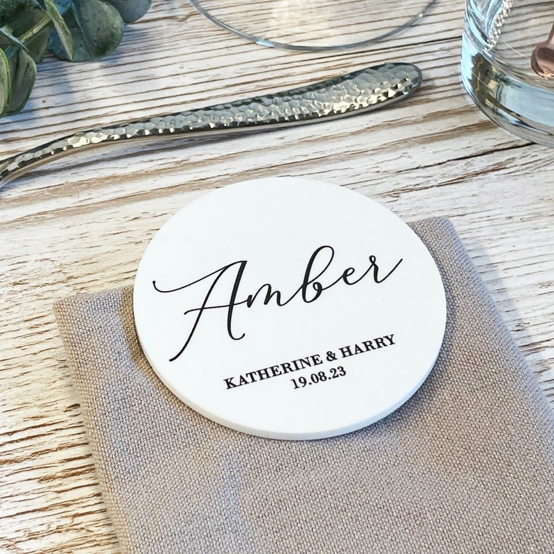 Customized Wedding Party Acrylic Mirror Place Names Perspex Place Cards DIY