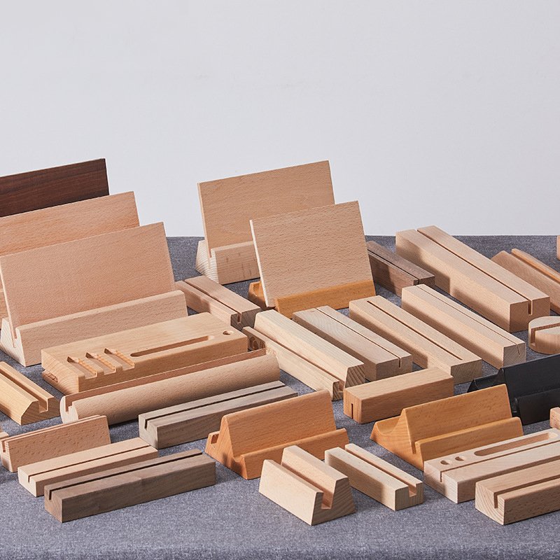 Natural Wood Sign Stands Name Card Holder Wood Table Number Holder Place Card Holders For Welcome Sign Display