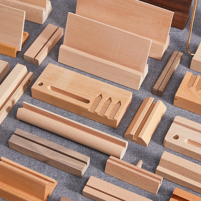 Natural Wood Sign Stands Name Card Holder Wood Table Number Holder Place Card Holders For Welcome Sign Display