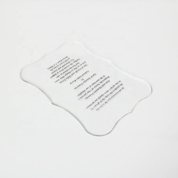 Custom Invitation Card In Acrylic for Wedding Invitation