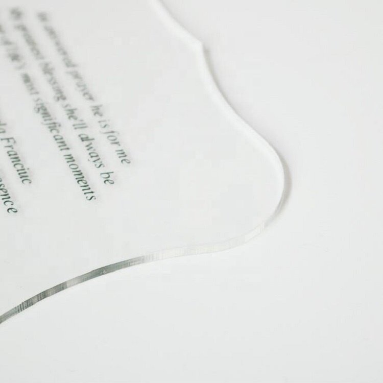Custom Invitation Card In Acrylic for Wedding Invitation