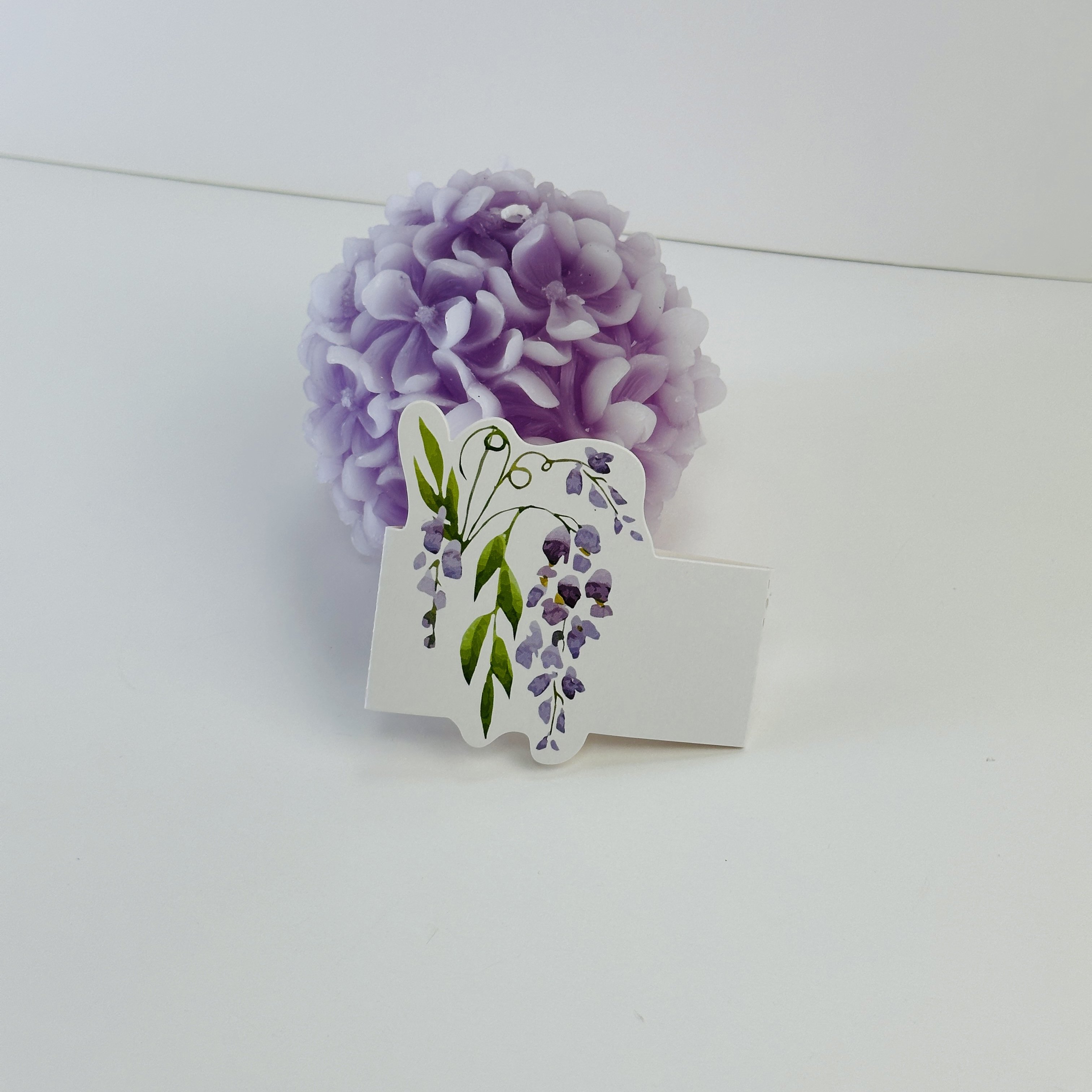 New Arrival 8 pcs Lilac Paper Place Cards Purple Flower Tented Cards Table Name Signs for Spring Holiday Buffet Party Wedding
