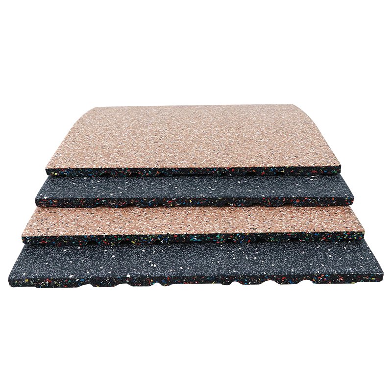 New Rubber material 2.5cm*50cm*50cm anti slip rubber tile for gym