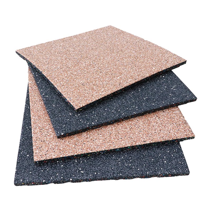 New Rubber material 2.5cm*50cm*50cm anti slip rubber tile for gym