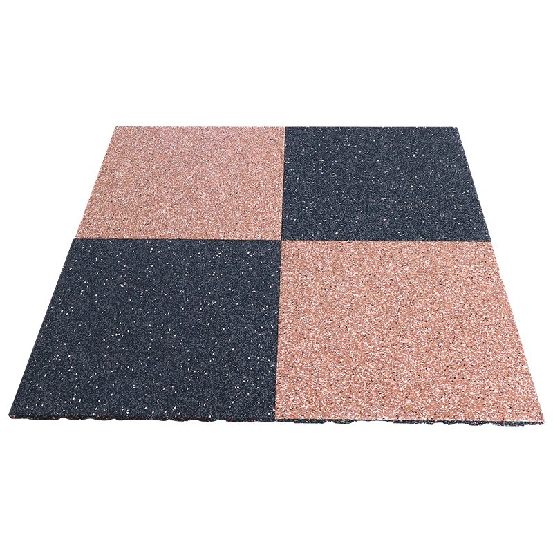 New Rubber material 2.5cm*50cm*50cm anti slip rubber tile for gym