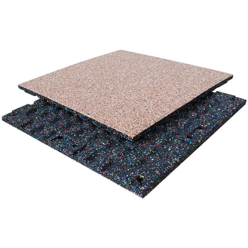 New Rubber material 2.5cm*50cm*50cm anti slip rubber tile for gym