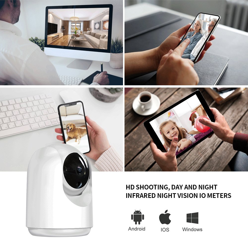 Wireless Indoor PTZ Camera 1080P FULL HD Camera Home Security Alarm System