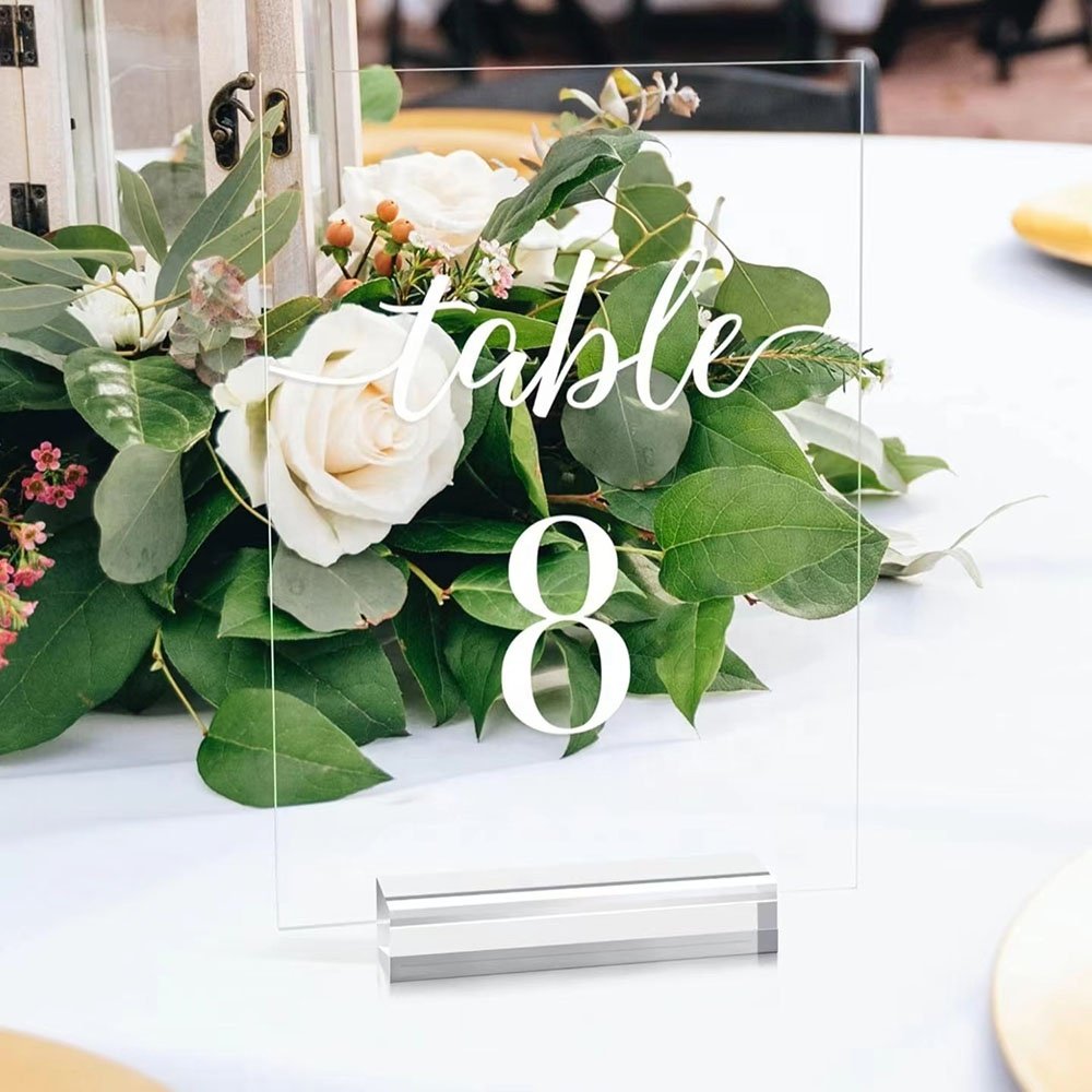 Hot Selling Acrylic Table Number Acrylic Place Card Table Centerpieces Signs For Wedding Decoration