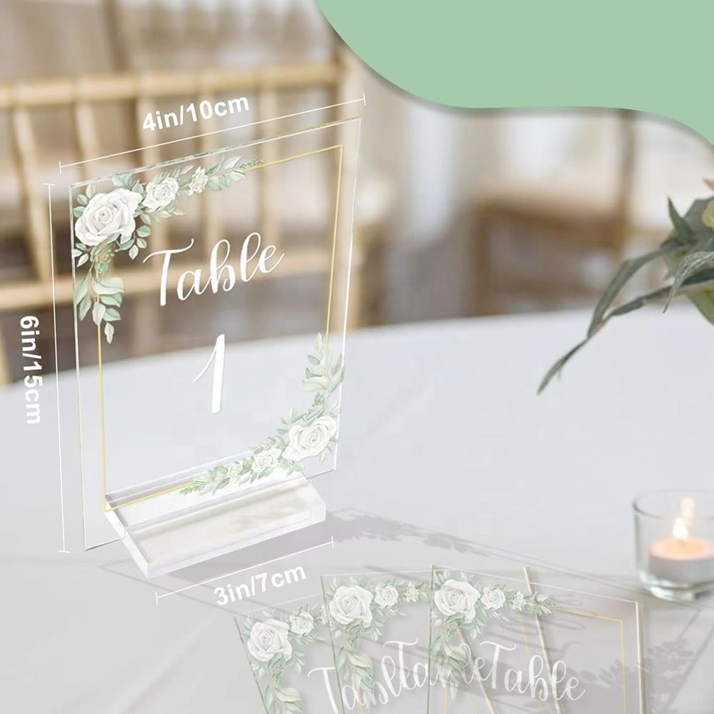 Hot Selling Acrylic Table Number Acrylic Place Card Table Centerpieces Signs For Wedding Decoration