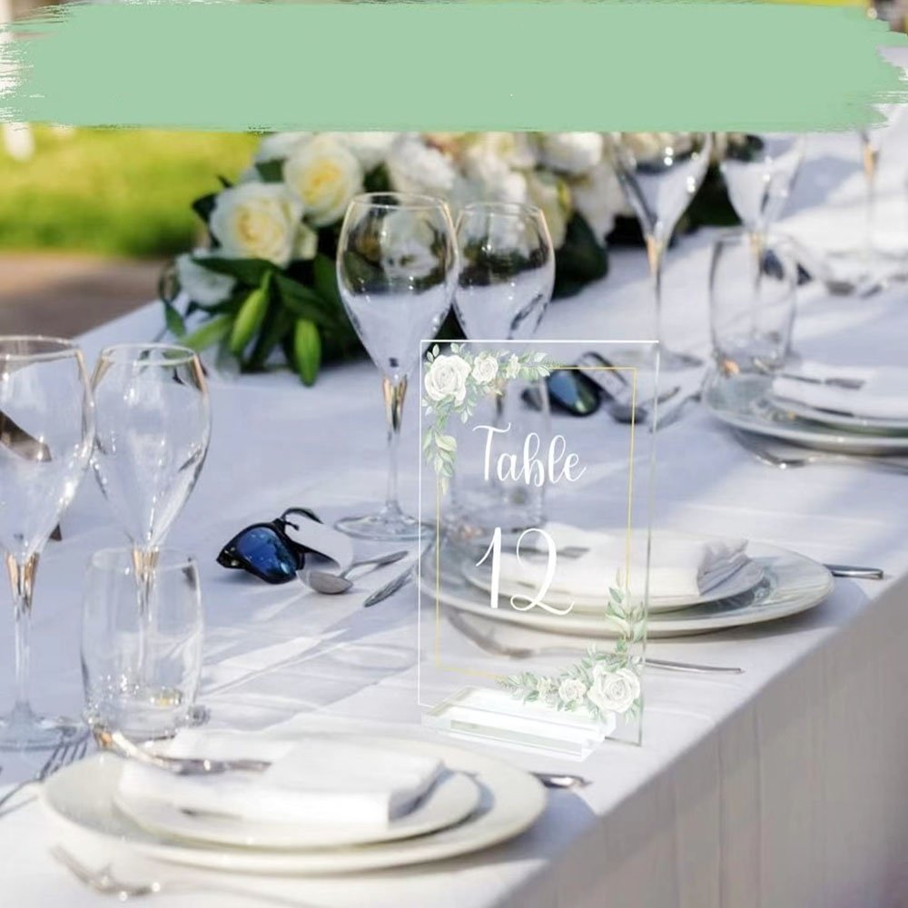 Hot Selling Acrylic Table Number Acrylic Place Card Table Centerpieces Signs For Wedding Decoration