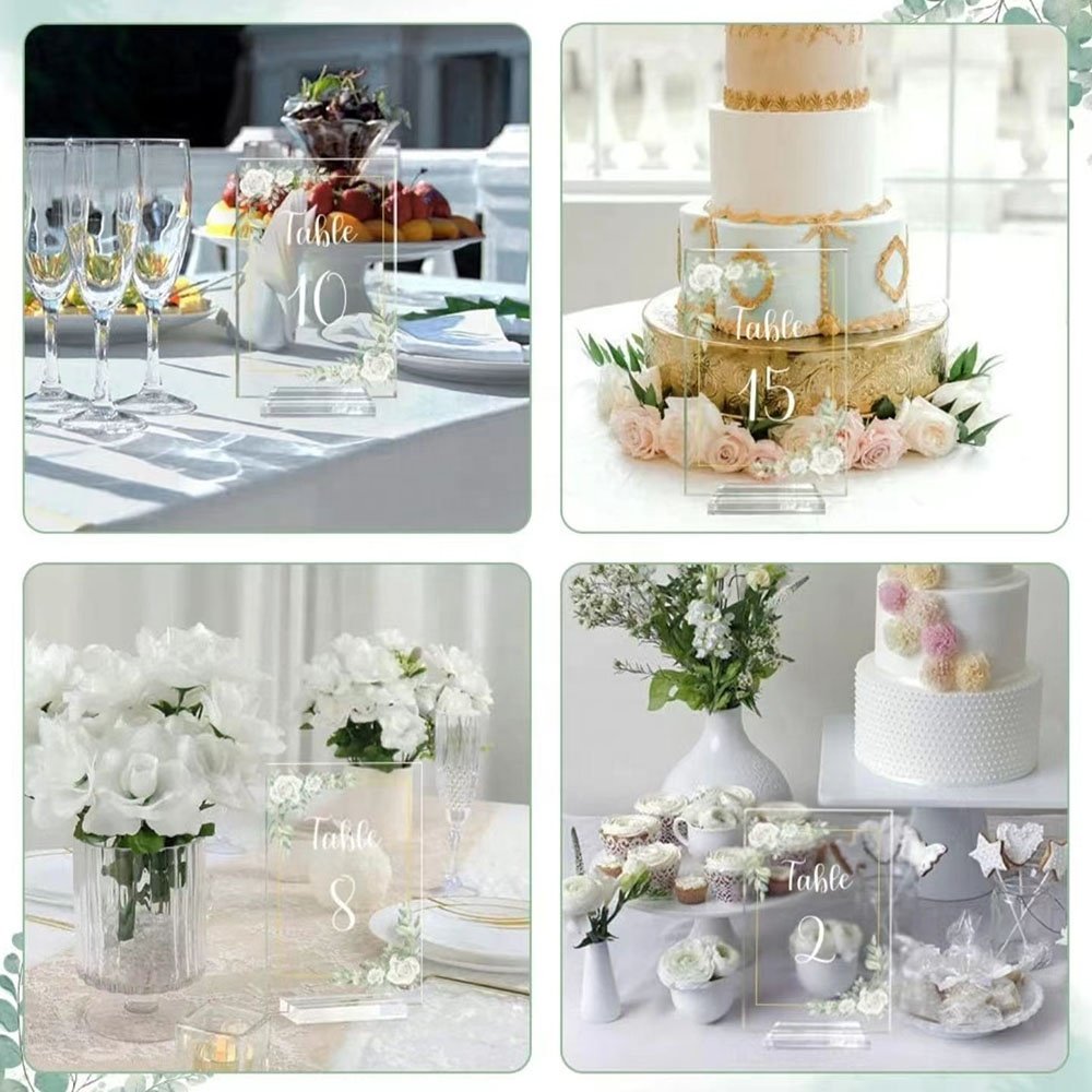 Hot Selling Acrylic Table Number Acrylic Place Card Table Centerpieces Signs For Wedding Decoration