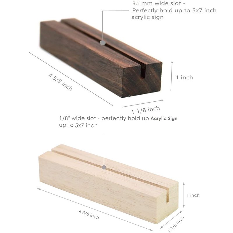 Rustic decor 10 Wood place card holders Table number holders Decorations Photo holder