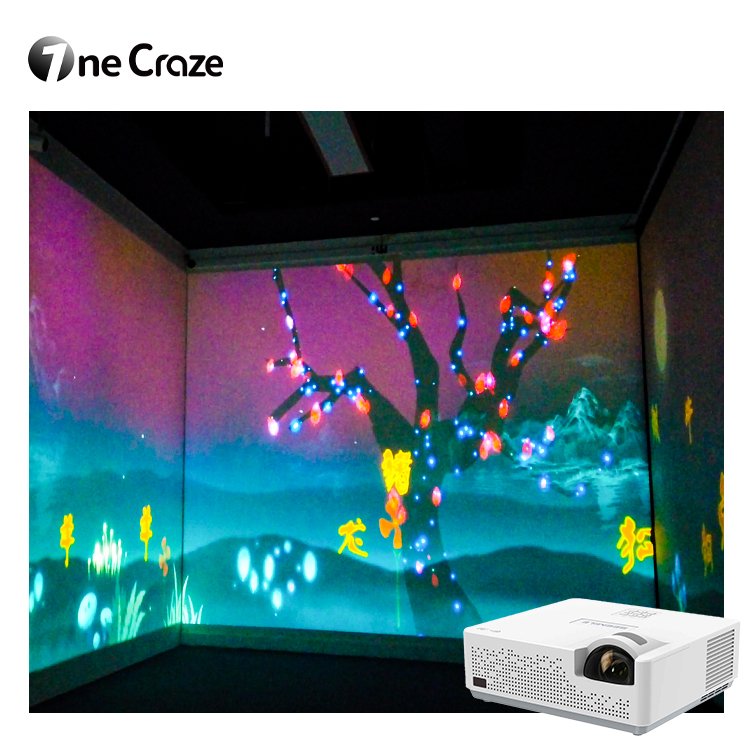 New products 2024 Virtual Reality Screen Display 3d Hologram Interactive Projector Immersive wall Game Interact drawing Games