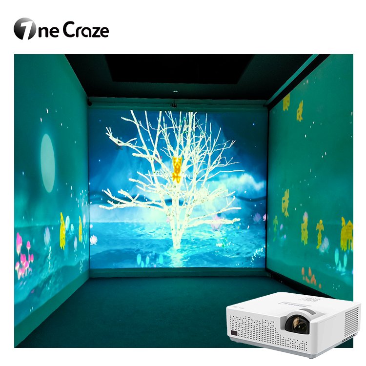 New products 2024 Virtual Reality Screen Display 3d Hologram Interactive Projector Immersive wall Game Interact drawing Games