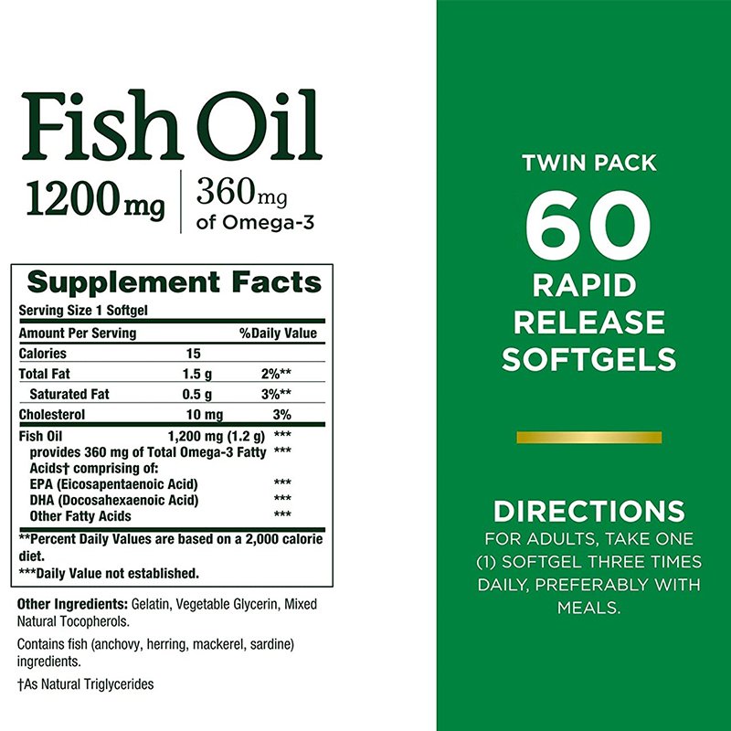OEM 180 Count 1200mg Omega 3 Supplement Eye Nutrition Organic Flaxseed Triglyceride Fish Oil and Vitamin E for Adults