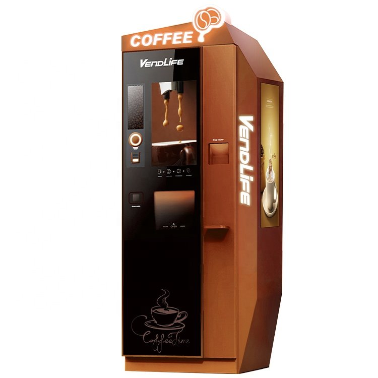Commerical Freshly Grinding Tea and Vendlife Coffee Vending Machine Fully Automatic For Public Place