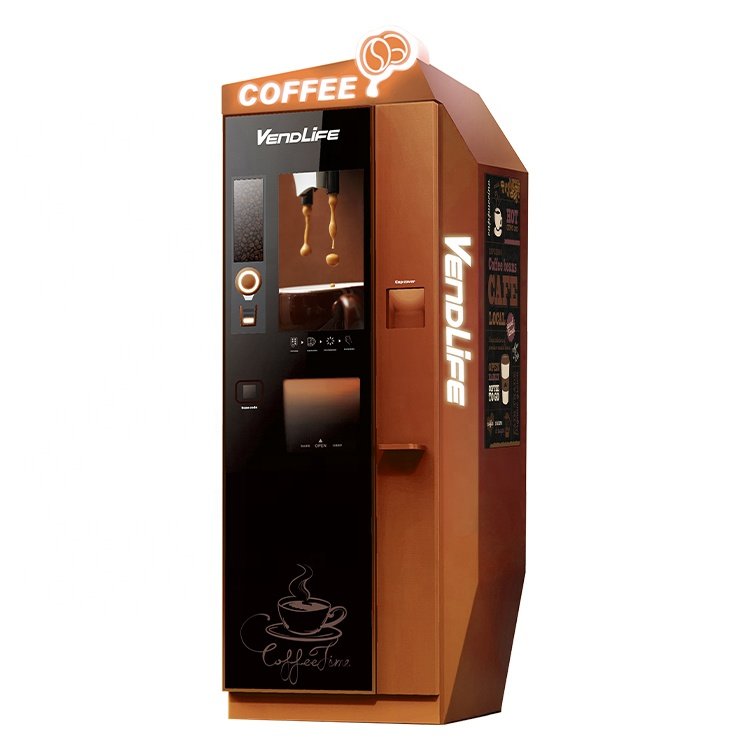 Commerical Freshly Grinding Tea and Vendlife Coffee Vending Machine Fully Automatic For Public Place