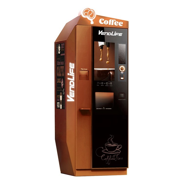 Commerical Freshly Grinding Tea and Vendlife Coffee Vending Machine Fully Automatic For Public Place