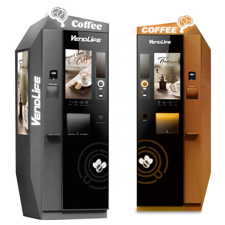 Commerical Freshly Grinding Tea and Vendlife Coffee Vending Machine Fully Automatic For Public Place