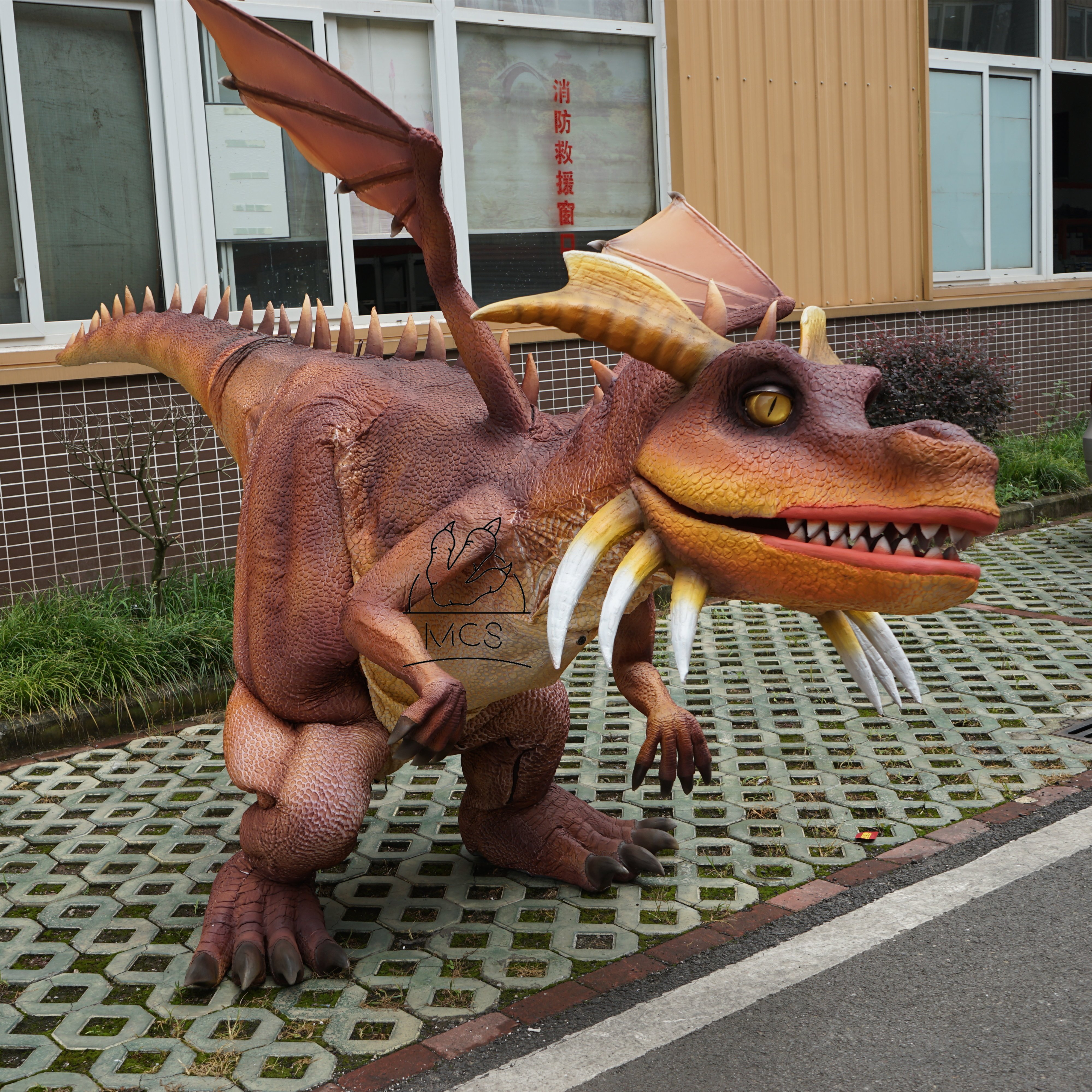 MCS-Realistic Rubber Dinosaur Costume For Museum