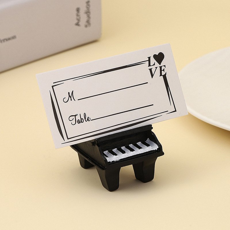 Modern European And American Desktop Card Holder Message Hook Creative Desktop Piano Wedding Seat Holder