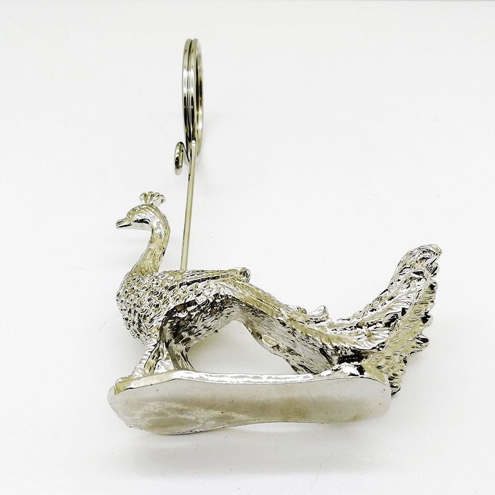Custom metal 3D craft peacock design photo clips table picture stands wedding place table number card holders