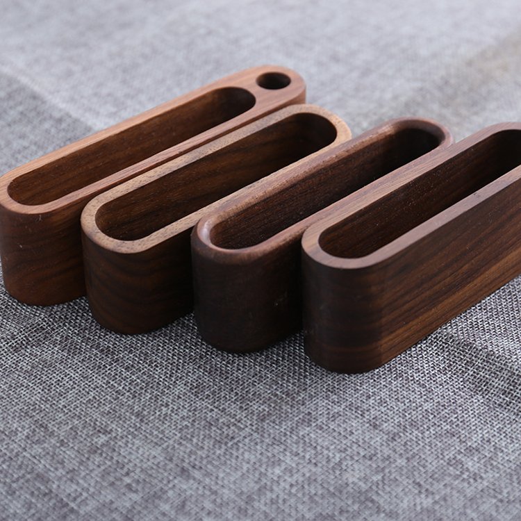Wholesale Custom Desktop Stand Beech Natural Walnut Wooden Business Card Holder