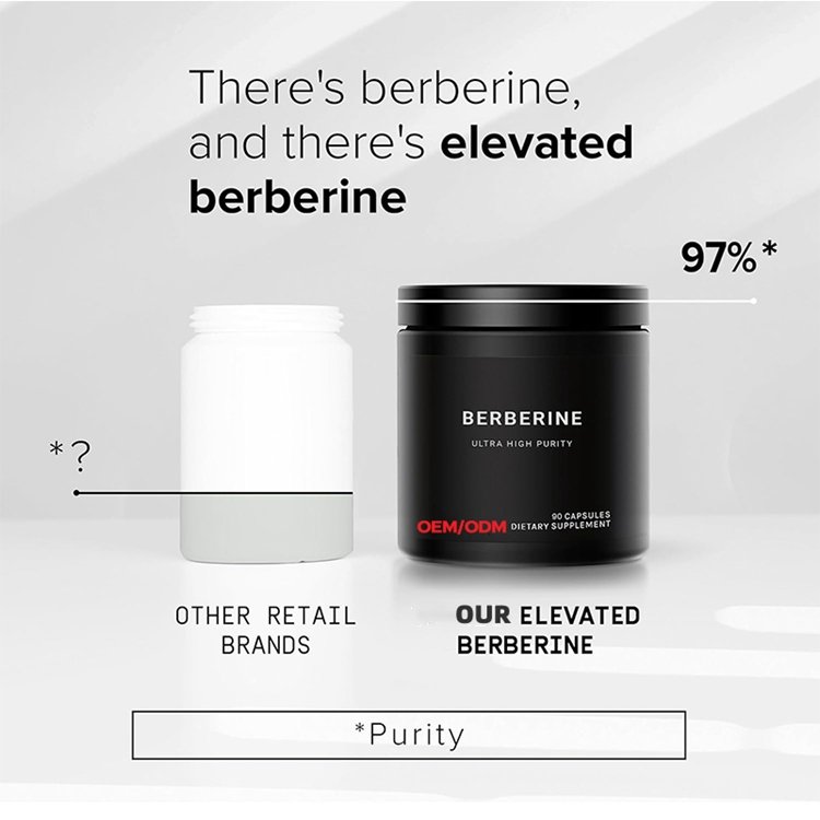 90 Veggie Capsules Concentrated Berberine 500mg Supplements Ultra High Strength Berberine HCl 500mg from The Himalayas