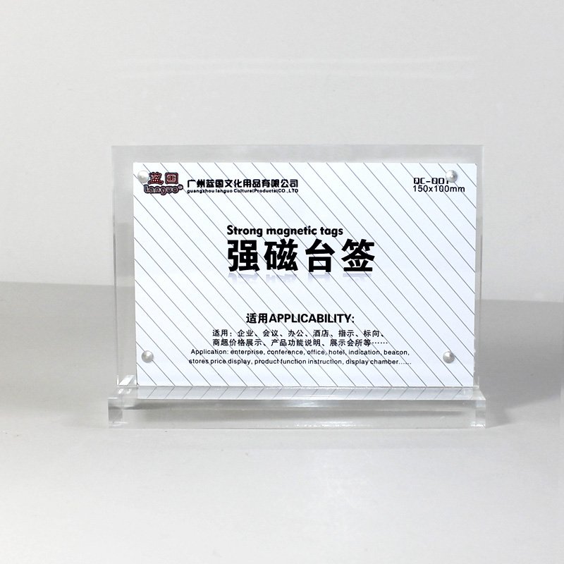 Transparent Magnetic Acrylic Table Pictures Display Stand A4 A5 A6 Desktop Photo Place Card Holder