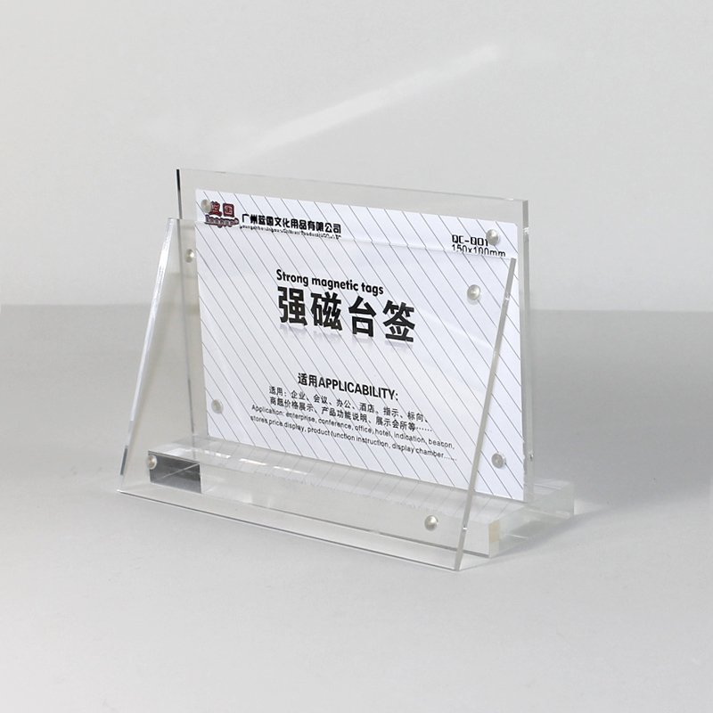 Transparent Magnetic Acrylic Table Pictures Display Stand A4 A5 A6 Desktop Photo Place Card Holder