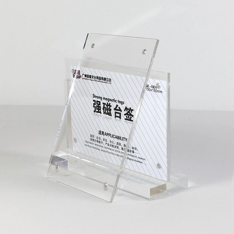 Transparent Magnetic Acrylic Table Pictures Display Stand A4 A5 A6 Desktop Photo Place Card Holder